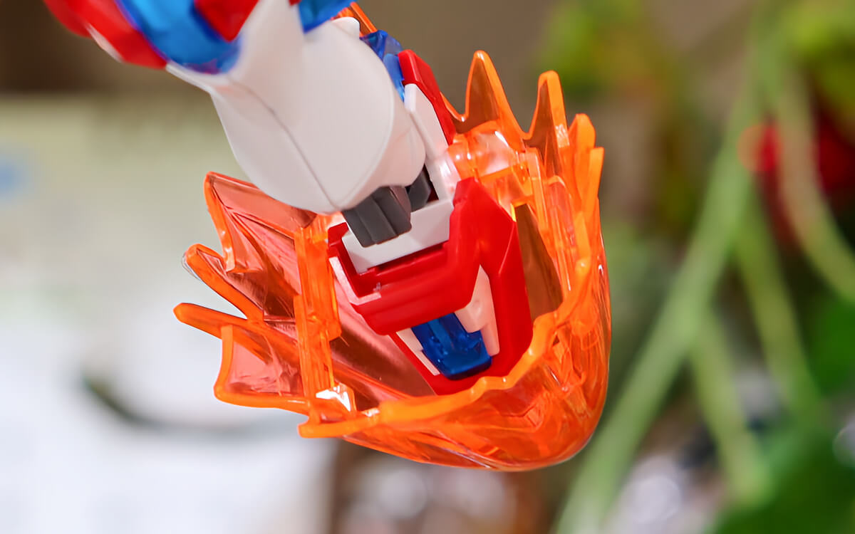 細長い炎をプラス