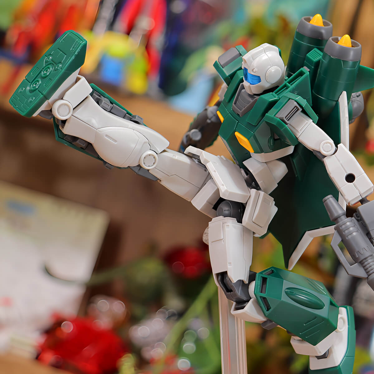 脚を豪快に持ち上げる