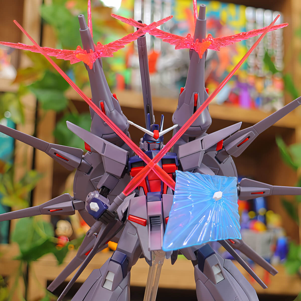 ピンク色のビームエフェクト